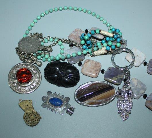 Scottish silver brooch, agate etc.